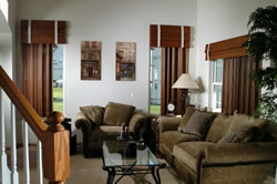 When considering draperies, think about the atmosphere of a room as well as the functionality of the drapes. 